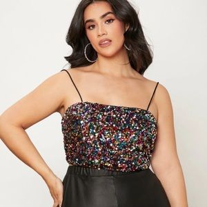 Never worn, Zip Back Crop Sequin Cami Top
SKU: sf2112302265065940